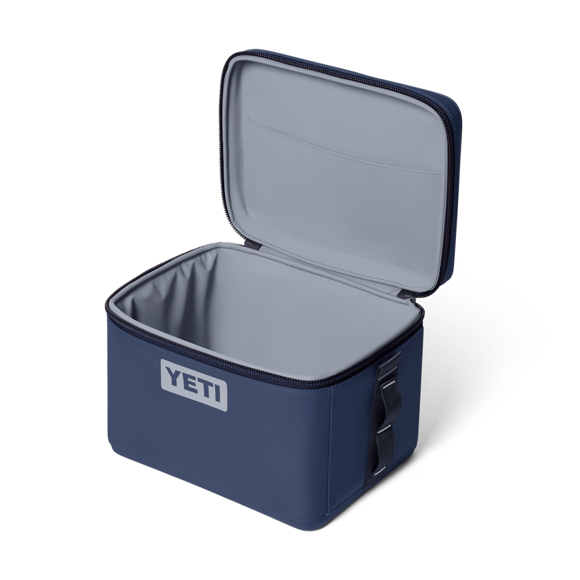 YETI Daytrip® 9L Insulated Box Site Studio Soft Coolers Daytrip Box 9L Classic Navy 3qter Open 214 B 2400x2400 YETI Cooler Shop