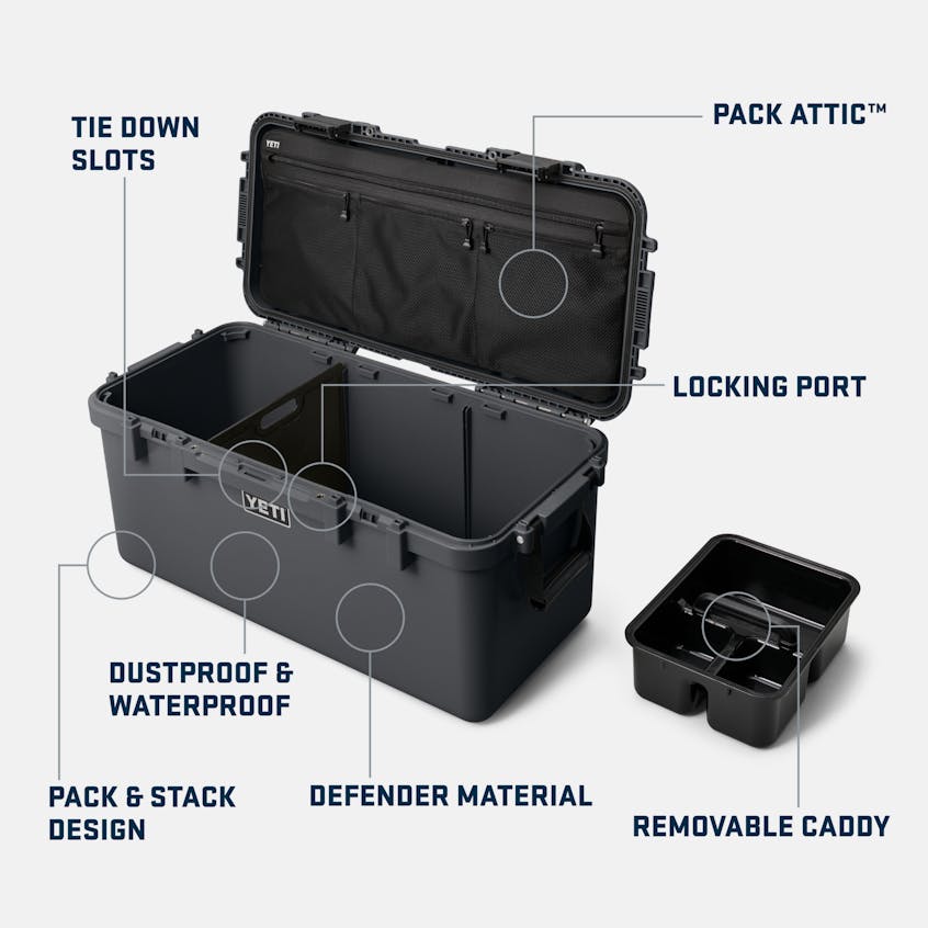 YETI Loadout® GoBox 60 Gear Case W 220027 Gobox RTBGraphic 60 Propped YETI Cooler Shop