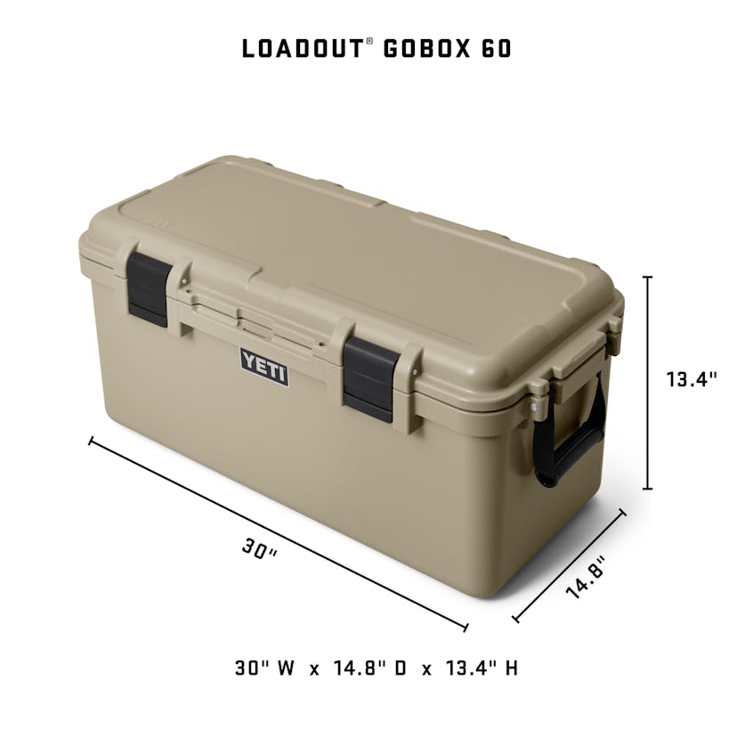 YETI Loadout® GoBox 60 Gear Case W 220027 Gobox RTBGraphic DimensionGraphic 60 YETI Cooler Shop