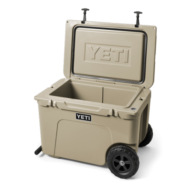 W Tundra Haul Tan 3qtr Handle Down Lid Up 3387 B YETI IceBox YETI Cooler Shop
