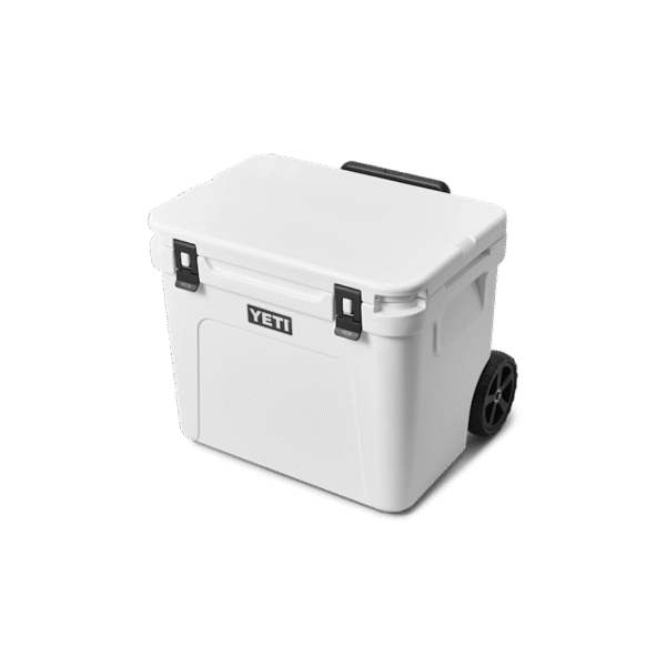 W site studio Hard Coolers Roadie 60 White 3qtr Front Handle Down 7764 Primary B 2400x2400 1 YETI IceBox YETI Cooler Shop
