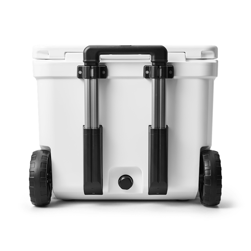 YETI Roadie® 60 Wheeled Cooler W site studio Hard Coolers Roadie 60 White Back 7745 Primary B 2400x2400 yeticoolershop.com