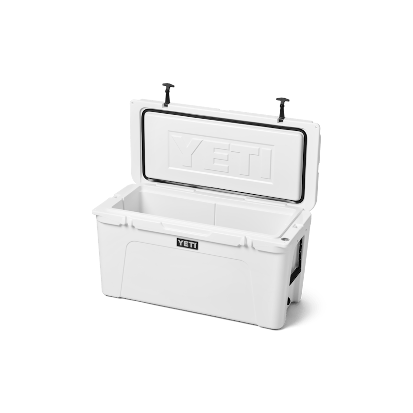 YETI Tundra® 110 Hard Cooler W site studio cooler capacity Tundra 110 White 3qtr Lid Up 3148 Primary B 2400x2400 yeticoolershop.com
