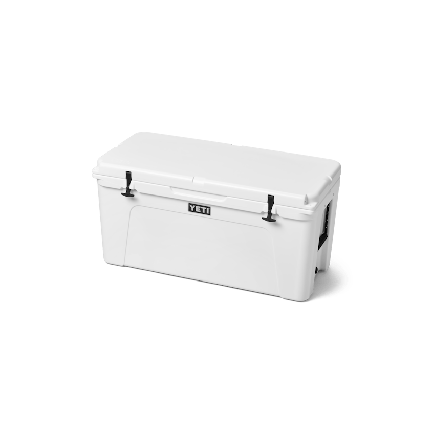 YETI Tundra® 125 Hard Cooler W site studio cooler capacity Tundra 125 White 3qtr Lid Down 3145 Primary B 2400x2400 yeticoolershop.com