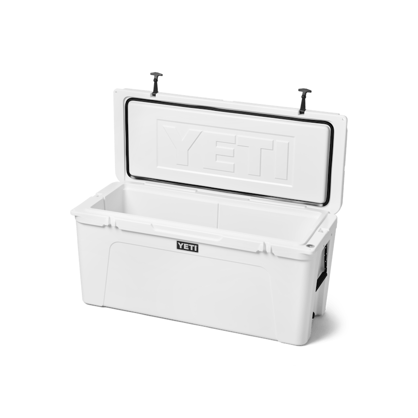 YETI Tundra® 160 Hard Cooler W site studio cooler capacity Tundra 160 White 3qtr Lid Up 3143 Primary B 2400x2400 yeticoolershop.com