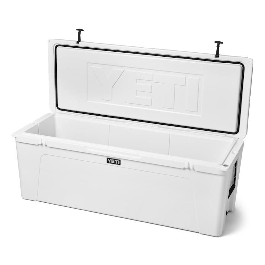 YETI Tundra® 350 Hard Cooler W site studio cooler capacity Tundra 350 White 3qtr Lid Up 3133 Primary B 2400x2400 yeticoolershop.com