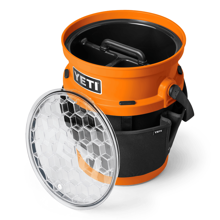 YETI The Fully-Loaded Bucket WITH LID W site studio hard goods Loadout Bucket King Crab Orange 3qtr Fully Loaded 1742 Primary B 2400x2400 YETI Cooler Shop